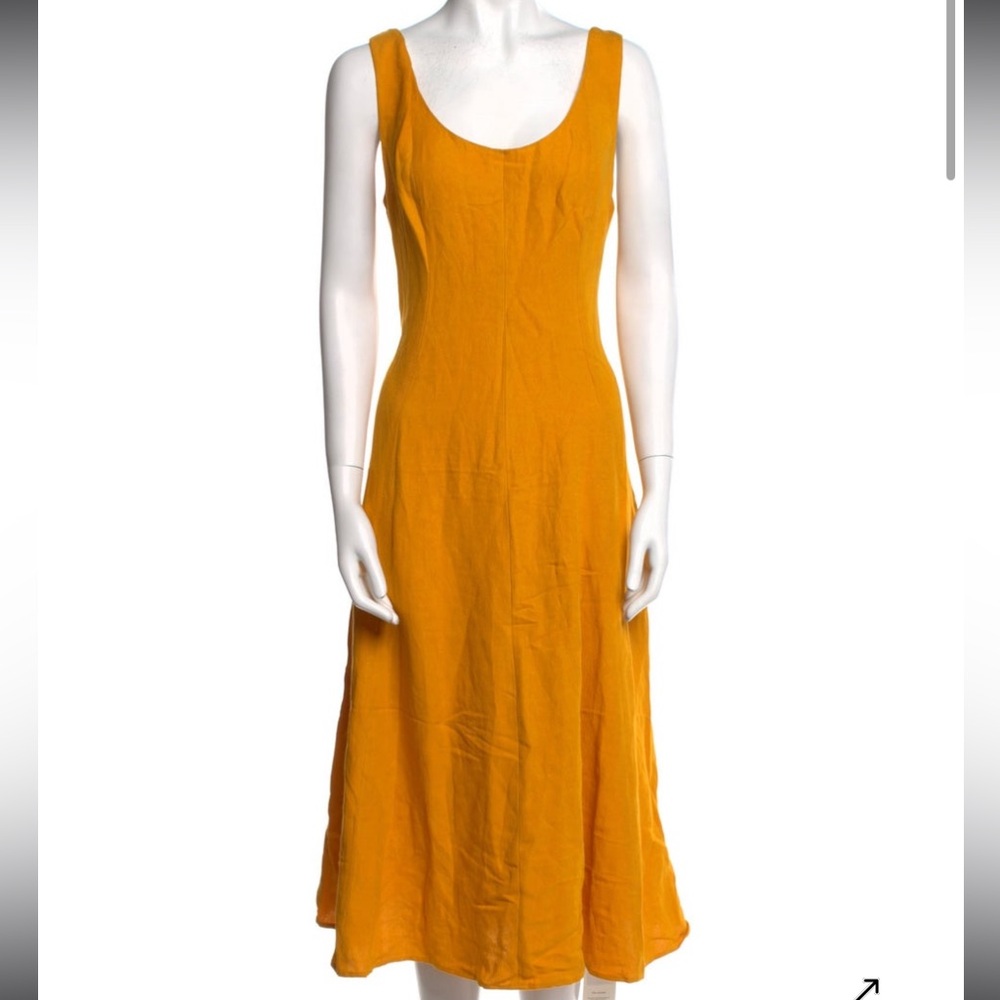 Vince Women's Vibrant Orange Midi Dress